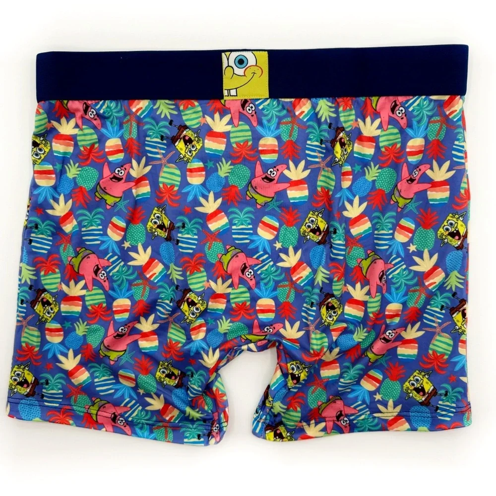 SpongeBob Crazy Boxer Briefs Mens Large Underwear Pineapple Nickelodeon Gift Y2K